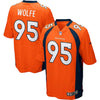 Image of Derek Wolfe Denver Broncos Youth Team Color Game Jersey - Orange 2019