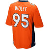 Image of Derek Wolfe Denver Broncos Youth Team Color Game Jersey - Orange 2019