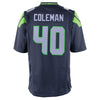 Image of Derrick Coleman Seattle Seahawks Youth Team Color Game Jersey - Navy Blue 2019