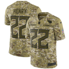 Derrick Henry Tennessee Titans Salute to Service Limited Jersey – Camo 2019