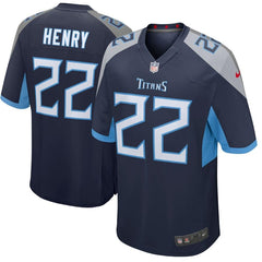 Derrick Henry Tennessee Titans Youth New Game Jersey – Navy 2019