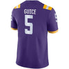 Image of Derrius Guice LSU Tigers Game Jersey – Purple 2019