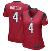 Image of Deshaun Watson Houston Texans Women's Team Color Game Jersey – Red 2019