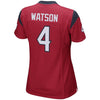 Image of Deshaun Watson Houston Texans Women's Team Color Game Jersey – Red 2019