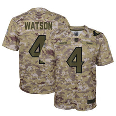 Deshaun Watson Houston Texans Youth Salute to Service Game Jersey - Camo 2019