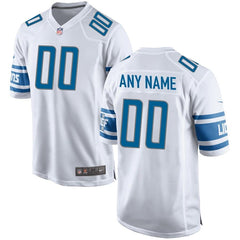 Detroit Lions Custom Game Jersey - White 2019