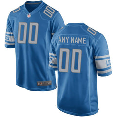 Detroit Lions Custom Team Color - Game Jersey – Blue 2019
