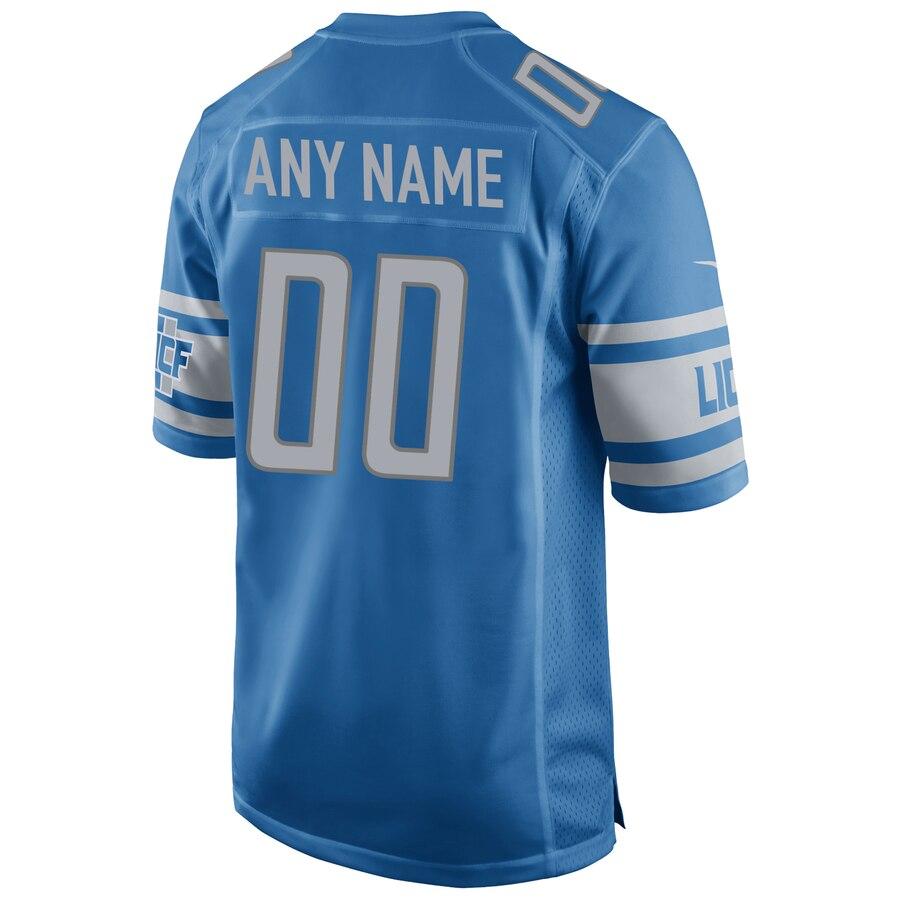 Detroit Lions Custom Team Color - Game Jersey – Blue 2019