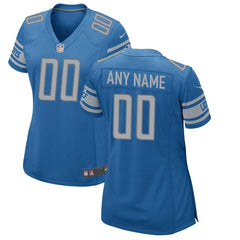 Detroit Lions Women's Custom Team Color Game Jersey - Blue 2019