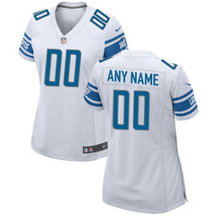 Detroit Lions Women's Custom Team Color Game Jersey - White 2019