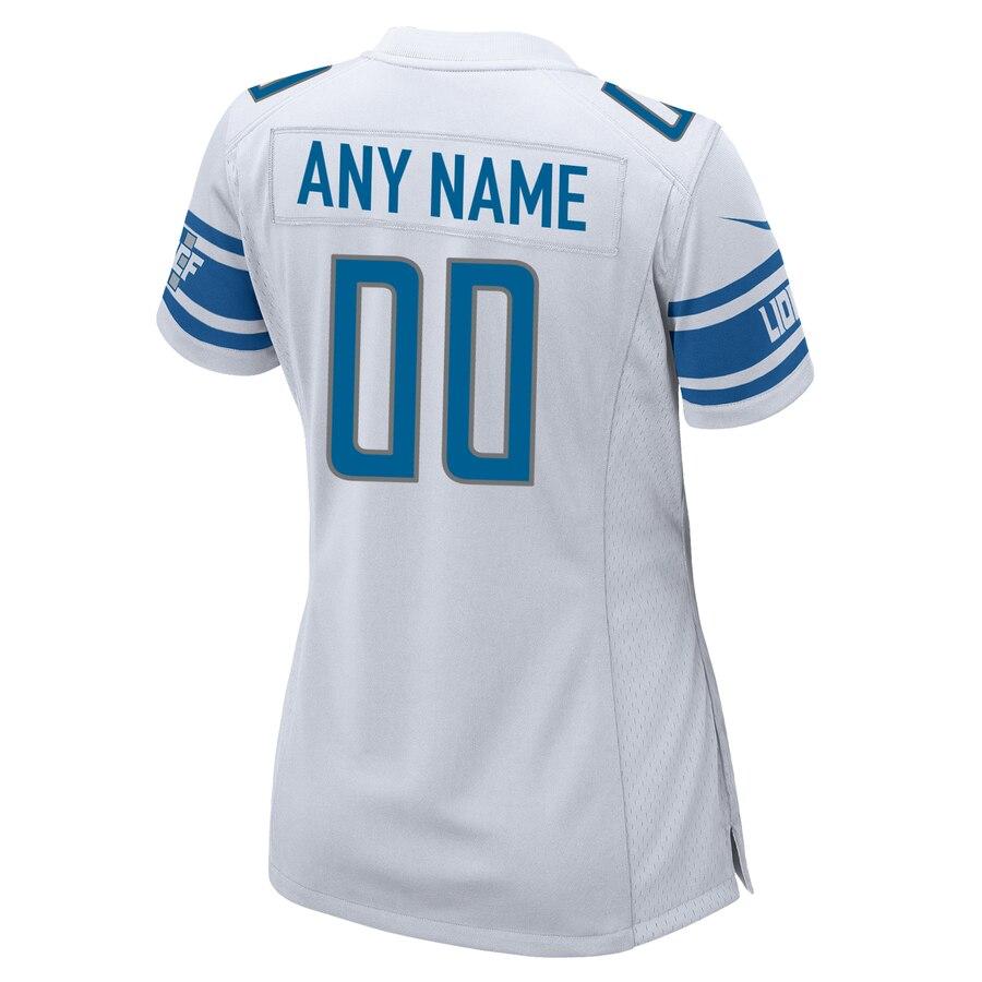Detroit Lions Women's Custom Team Color Game Jersey - White 2019
