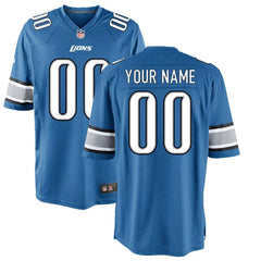 Detroit Lions Youth Custom Game Jersey - Blue 2019