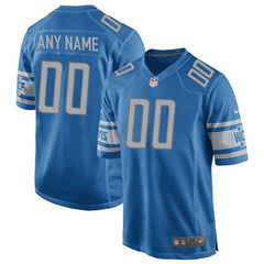 Detroit Lions Youth Custom Team Color Game Jersey - Blue 2019