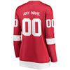Image of Detroit Red Wings Women's Home Breakaway Custom Jersey - Red 2019