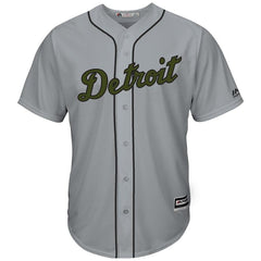 Detroit Tigers Majestic Memorial Day Cool Base Team Jersey - Gray 2019
