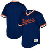 Image of Detroit Tigers Mitchell &amp; Ness Cooperstown Collection Mesh Wordmark V-Neck Jersey – Navy 2019