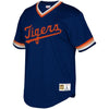 Image of Detroit Tigers Mitchell &amp; Ness Youth Cooperstown Collection Mesh Wordmark V-Neck Jersey – Navy 2019