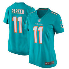 DeVante Parker Miami Dolphins Women's New Game Jersey – Aqua 2019