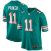 Image of DeVante Parker Miami Dolphins Youth Alternate Game Jersey - Aqua 2019