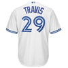 Image of Devon Travis Toronto Blue Jays Majestic Cool Base Player Jersey - White 2019