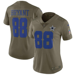 Dez Bryant Dallas Cowboys Women's Salute to Service Limited Jersey - Olive 2019