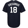 Image of Didi Gregorius New York Yankees Majestic Official Cool Base Player Jersey - Navy 2019