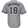 Image of Didi Gregorius New York Yankees Majestic Road Official Cool Base Replica Player Jersey - Gray 2019
