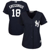 Image of Didi Gregorius New York Yankees Majestic Women's Cool Base Player Jersey – Navy 2019