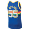 Image of Dikembe Mutombo Denver Nuggets Mitchell &amp; Ness 1991-92 Hardwood Classics Swingman Jersey - Blue 2019