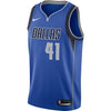 Image of Dirk Nowitzki Dallas Mavericks Swingman Jersey Royal - Icon Edition 2019