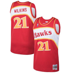 Dominique Wilkins Atlanta Hawks Mitchell &amp; Ness 1986-87 Hardwood Classics Swingman Jersey - Red 2019