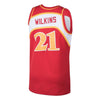 Image of Dominique Wilkins Atlanta Hawks Mitchell &amp; Ness 1986-87 Hardwood Classics Swingman Jersey - Red 2019