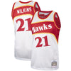Image of Dominique Wilkins Atlanta Hawks Mitchell &amp; Ness Hardwood Classics Platinum Swingman Jersey 2019
