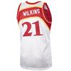 Image of Dominique Wilkins Atlanta Hawks Mitchell &amp; Ness Hardwood Classics Platinum Swingman Jersey 2019