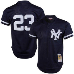 Don Mattingly New York Yankees Mitchell &amp; Ness 1995 Cooperstown Collection Mesh Batting Practice Jersey - Navy 2019