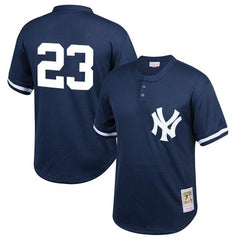 Don Mattingly New York Yankees Mitchell &amp; Ness Youth Cooperstown Collection Mesh Batting Practice Jersey – Navy 2019