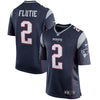 Image of Doug Flutie New England Patriots Retired Player Game Jersey - Navy Blue 2019