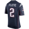 Image of Doug Flutie New England Patriots Retired Player Game Jersey - Navy Blue 2019