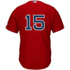 Image of Dustin Pedroia Boston Red Sox Majestic Alternate Official Cool Base Replica Player Jersey - Scarlet 2019