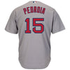 Image of Dustin Pedroia Boston Red Sox Majestic Cool Base Player Jersey - Gray 2019