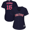 Image of Dustin Pedroia Boston Red Sox Majestic Women's Alternate Cool Base Replica Player Jersey - Navy 2019