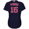 Image of Dustin Pedroia Boston Red Sox Majestic Women's Alternate Cool Base Replica Player Jersey - Navy 2019