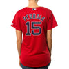 Image of Dustin Pedroia Boston Red Sox Majestic Women's Cool Base Player Jersey - Scarlet 2019