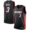 Image of Dwyane Wade Miami Heat Replica Swingman Jersey - Icon Edition – Black 2019