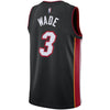 Image of Dwyane Wade Miami Heat Replica Swingman Jersey - Icon Edition – Black 2019
