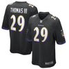 Image of Earl Thomas Baltimore Ravens Game Jersey – Black 2019