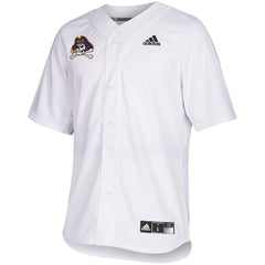 ECU Pirates Full Button Baseball Jersey - White 2019