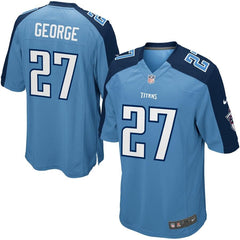 Eddie George Tennessee Titans Youth Retired Game Jersey - Light Blue 2019