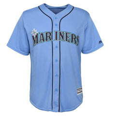 Edgar Martinez Seattle Mariners Majestic Official Cool Base Player Jersey - Light Blue 2019