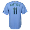 Image of Edgar Martinez Seattle Mariners Majestic Official Cool Base Player Jersey - Light Blue 2019